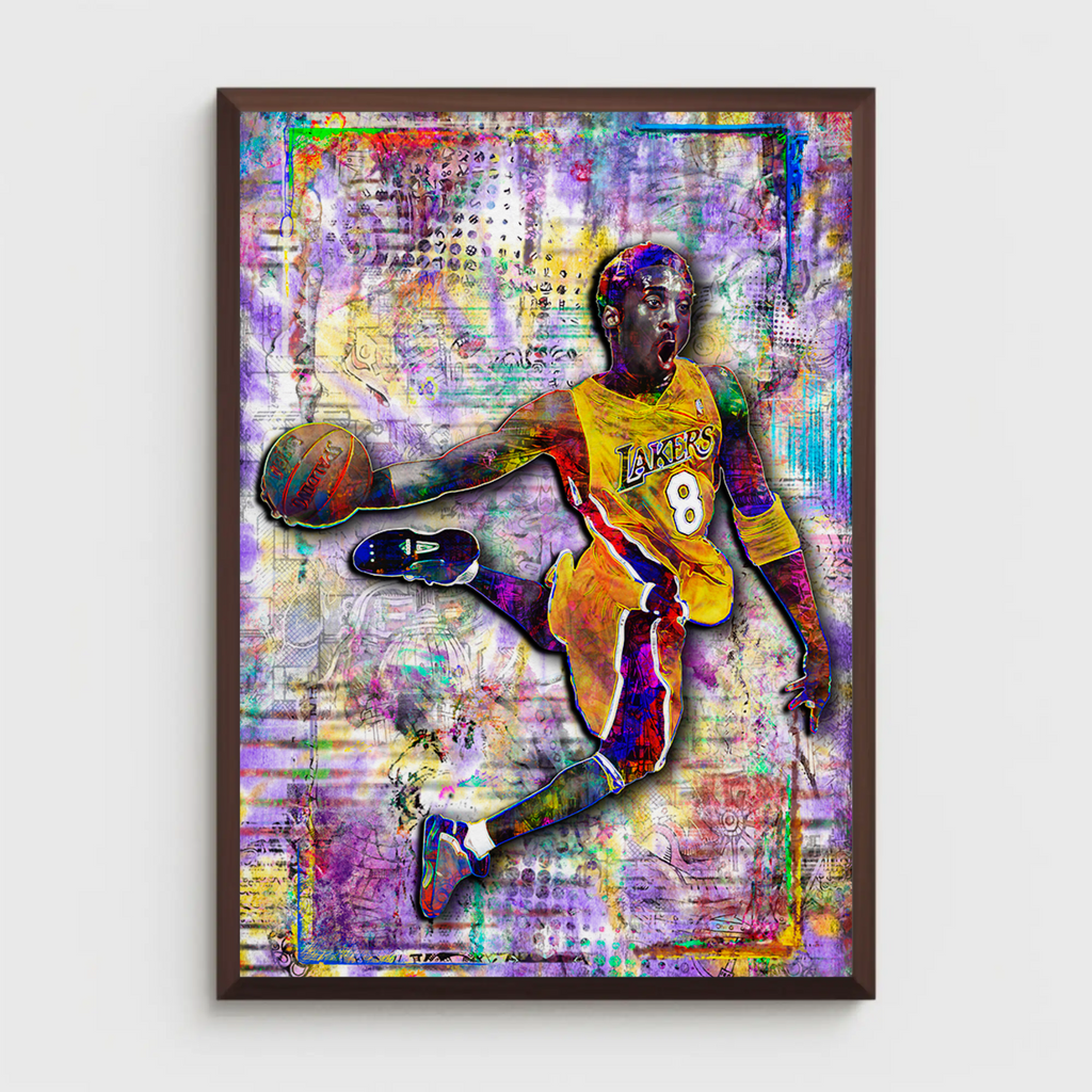 Kobe Bryant Pop Art Poster, Lakers Tribute Fine Art – McQDesign