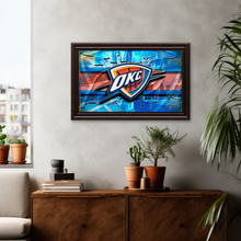 Oklahoma City Thunder Poster, OKC Thunder Skyline Print