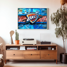 Oklahoma City Thunder Poster, OKC Thunder Skyline Print