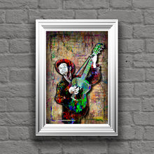 Woody Guthrie Poster, Woody Guthrie Folk Tribute Fine Pop Art