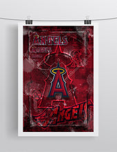 Anaheim Angels Poster, Angels of Anaheim Artwork Gift, Angels Layered Man Cave Art