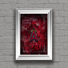 Anaheim Angels Poster, Angels of Anaheim Artwork Gift, Angels Layered Man Cave Art