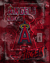 Anaheim Angels Poster, Angels of Anaheim Artwork Gift, Angels Layered Man Cave Art
