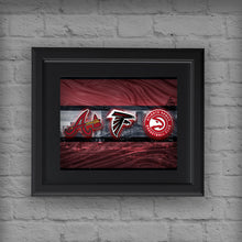 Atlanta Sports Teams Poster, Atlanta Sports Print, Atlanta Falcons, Atlanta Hawks, Atlanta Braves