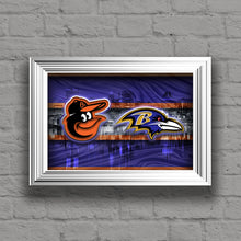 Baltimore Sports Teams Poster, Baltimore Ravens, Baltimore Orioles Gift