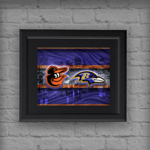 Baltimore Sports Teams Poster, Baltimore Ravens, Baltimore Orioles Gift