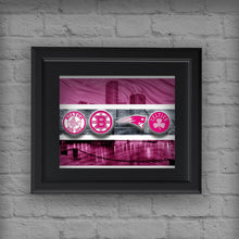 Boston Sports Teams Print, Pink Boston Sports Art, Boston Pink Sports Teams Poster