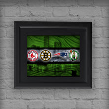 Boston Sports Teams Poster, Boston Celtics, New England Patriots, Boston Bruins, Boston Red Sox