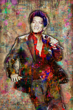 Bruno Mars Poster, Bruno Mars Gift, Bruno Mars Colorful Layered Tribute Fine Art
