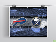 Buffalo Sports Teams Poster, Buffalo Sports Print, Buffalo Bills, Buffalo Sabres, Buffalo Man Cave Gift