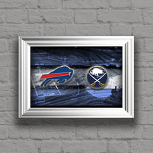 Buffalo Sports Teams Poster, Buffalo Sports Print, Buffalo Bills, Buffalo Sabres, Buffalo Man Cave Gift
