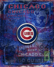 Chicago Cubs Poster, Cubs Artwork Cubs Gift, Chicago Cubs Layered Man Cave Art, Wrigley Field