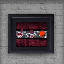Ohio Sports Teams Poster, Ohio State, Cleveland CAVALIERS, Cleveland INDIANS, Cleveland BROWNS, Cavs