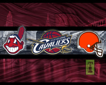 Ohio Sports Teams Poster, Ohio State, Cleveland CAVALIERS, Cleveland INDIANS, Cleveland BROWNS, Cavs