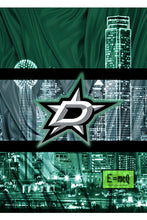 Dallas Stars Hockey In front of Dallas Skyline Poster, Dallas Stars Man Cave Gift