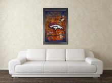 Denver Broncos Football Poster, Denver Broncos Layered Sports Print, Broncos Gift, Denver Colorado