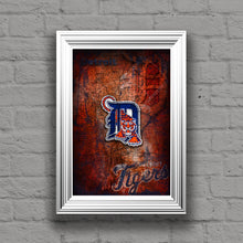 Detroit Tigers Poster, Detroit Tigers Artwork Gift, Tigers Layered Man Cave Art