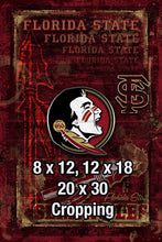 Florida State Seminoles Poster, Florida State Gift, Seminoles Man Cave, Florida State Print, FSU