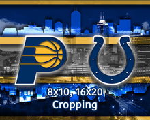 Indianapolis Sports Teams Poster, Indiana Sports Print,Indianapolis Colts, Indiana Pacers