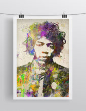 Jimi Hendrix Poster, Jimi Hendrix Gift, Jimi Hendrix Colorful Layered Tribute Fine Art