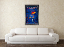 Kansas Jayhawks Poster, Kansas Jayhawks Print, Jayhawks Basketball Man Cave Picture
