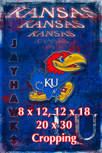 Kansas Jayhawks Poster, Kansas Jayhawks Print, Jayhawks Basketball Man Cave Picture
