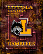 Loyola Ramblers Poster, Loyola Chicago Print, Ramblers gift, Loyola Ramblers Cave Picture