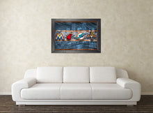 Miami Sports Poster, Miami Dolphins, Marlins, Heat, Florida Panthers, Miami Skyline