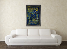 University of Michigan Wolverines Poster, Wolverines Gift, Michigan Man Cave, University of Michigan Print