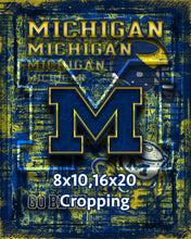 University of Michigan Wolverines Poster, Wolverines Gift, Michigan Man Cave, University of Michigan Print