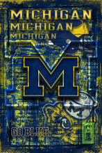 University of Michigan Wolverines Poster, Wolverines Gift, Michigan Man Cave, University of Michigan Print