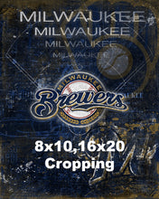 Milwaukee Brewers Poster, Milwaukee Brewers Artwork Gift, Brewers Layered Man Cave Art
