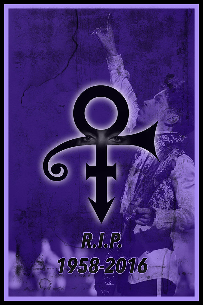Prince Memorial Poster, Prince Memorial Logo 2016 Gift, Prince Layered