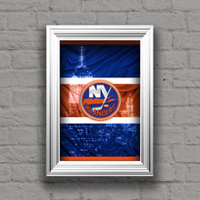 New York Islanders Poster, New York Islanders Hockey Print, Islanders Man Cave Art, NY Islanders
