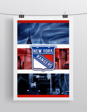 New York Rangers Hockey Poster, New York Rangers Print, NY Rangers Man Cave Art
