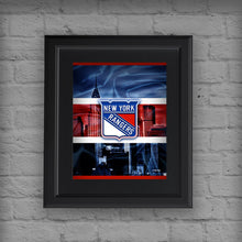 New York Rangers Hockey Poster, New York Rangers Print, NY Rangers Man Cave Art