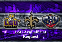 New Orleans Sports Teams Poster, New Orleans Sports Print, New Orleans Saints, New Orleans Pelicans, LSU Tigers