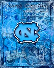 North Carolina Tar Heels Poster, NC Tar Heels Print, Tar Heels gift, North Carolina Cave Picture