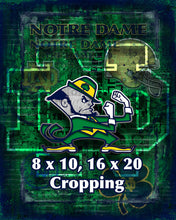 Notre Dame Poster, Notre Dame Fighting Irish Print, ND gift, Notre Dame Man Cave Picture