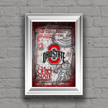 Ohio State Poster, Ohio State Buckeyes Tribute Art