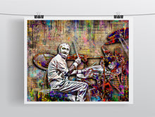 Phil Collins of Genesis Poster, Phil Collins Drumming Tribute Fine Art