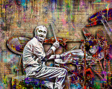 Phil Collins of Genesis Poster, Phil Collins Drumming Tribute Fine Art