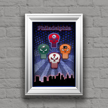 Philadelphia Sports Teams Punisher Poster, Philadelphia Eagles, Flyers, 76ers, Phillies, gift, Punisher Logos