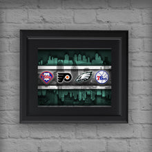 Philadelphia Sports Teams Poster, Philadelphia Eagles, Flyers, 76ers, Phillies, gift