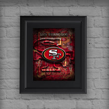 San Fransisco 49ers Football Poster, San Francisco Forty-Niners Gift, 49ers Man Cave Art