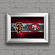 San Francisco Sports Teams Poster, San Francisco Sports Print, San Francisco Giants, San Francisco 49ers