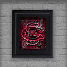 South Carolina Game Cocks Poster, South Carolina Print, Gamecocks gift, SC Game Cocks Cave Picture