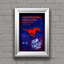 Southern Methodist Mustangs Poster, Souther Methodist Mustangs Print, Mustangs Man Cave Picture
