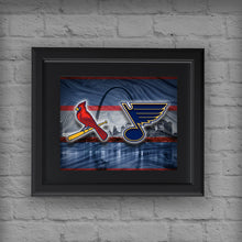 St. Louis Sports Teams Poster,  St. Louis Cardinals St. Louis Blues Poster