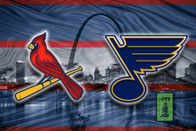 St. Louis Sports Teams Poster,  St. Louis Cardinals St. Louis Blues Poster